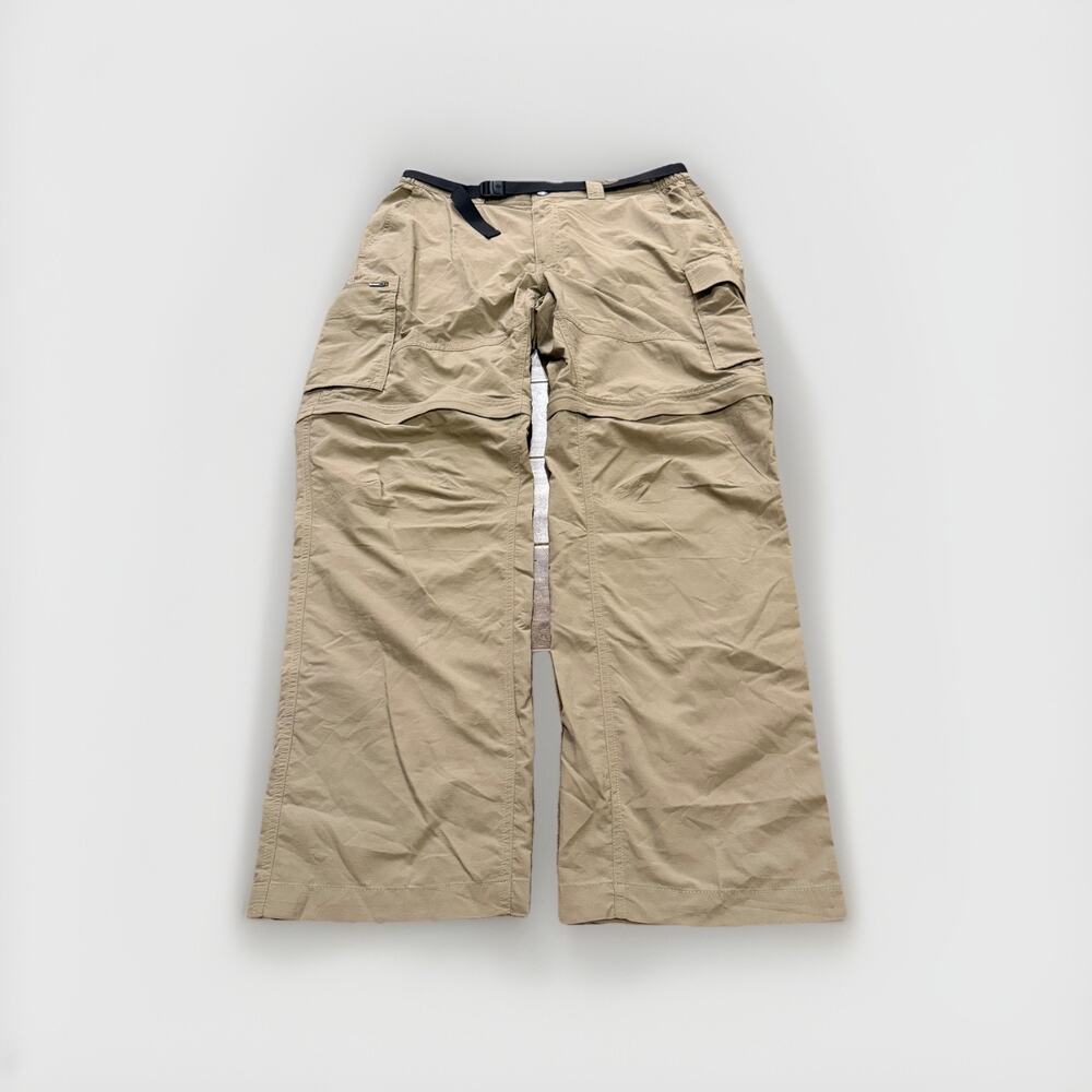 Columbia Omni-Shade Mens Beige Convertible Hiking Outdoor Pants 38x32 XM0102